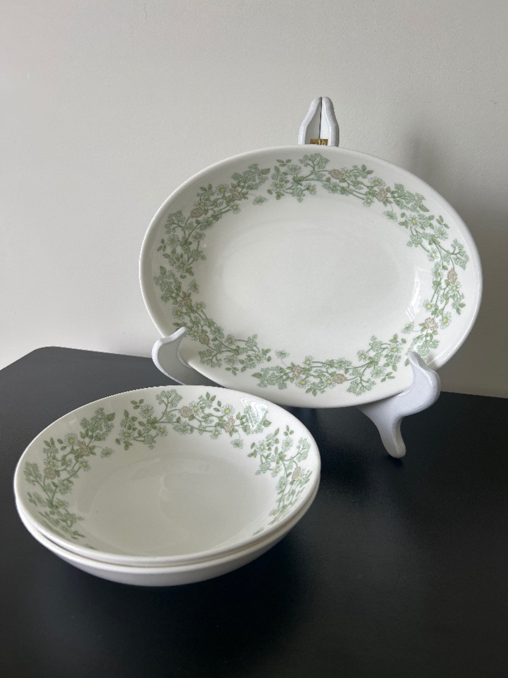 Vintage 70s Royal Doulton Discontinued Summer Mist Fine Bone China Bowls